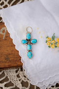 Blue Bird Cross Pendant