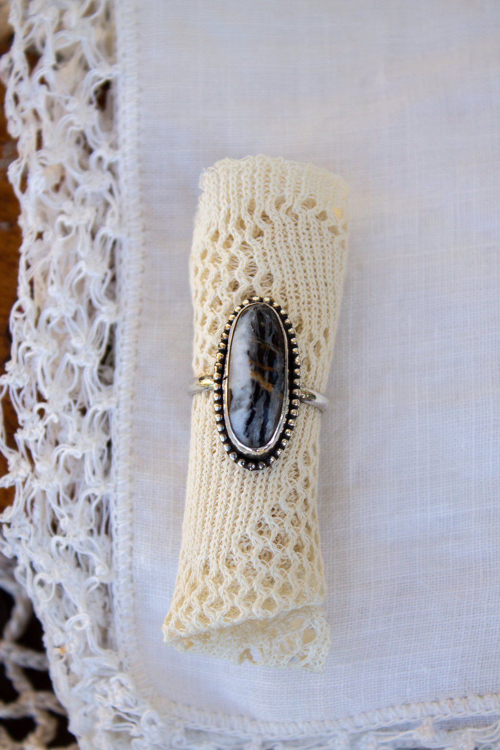 White Buffalo Ring - Size 8
