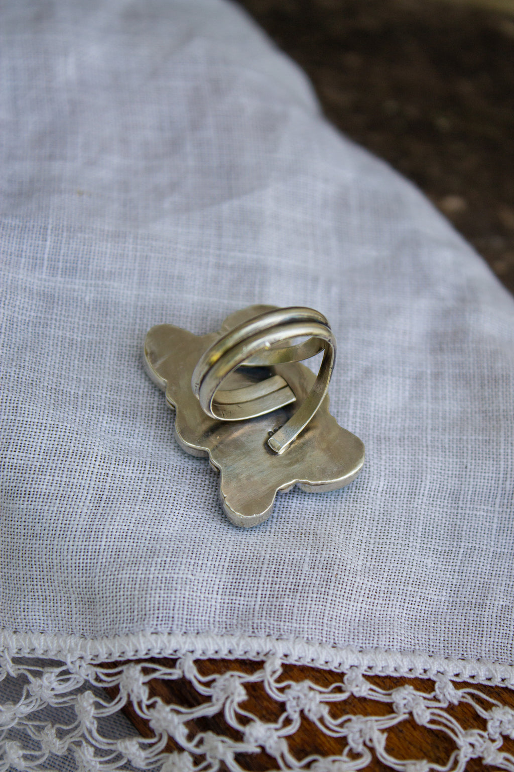 White Water Statement Ring - Adjustable Size 5-9