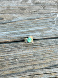 Fox Turquoise Cigar Band ring - Size 6