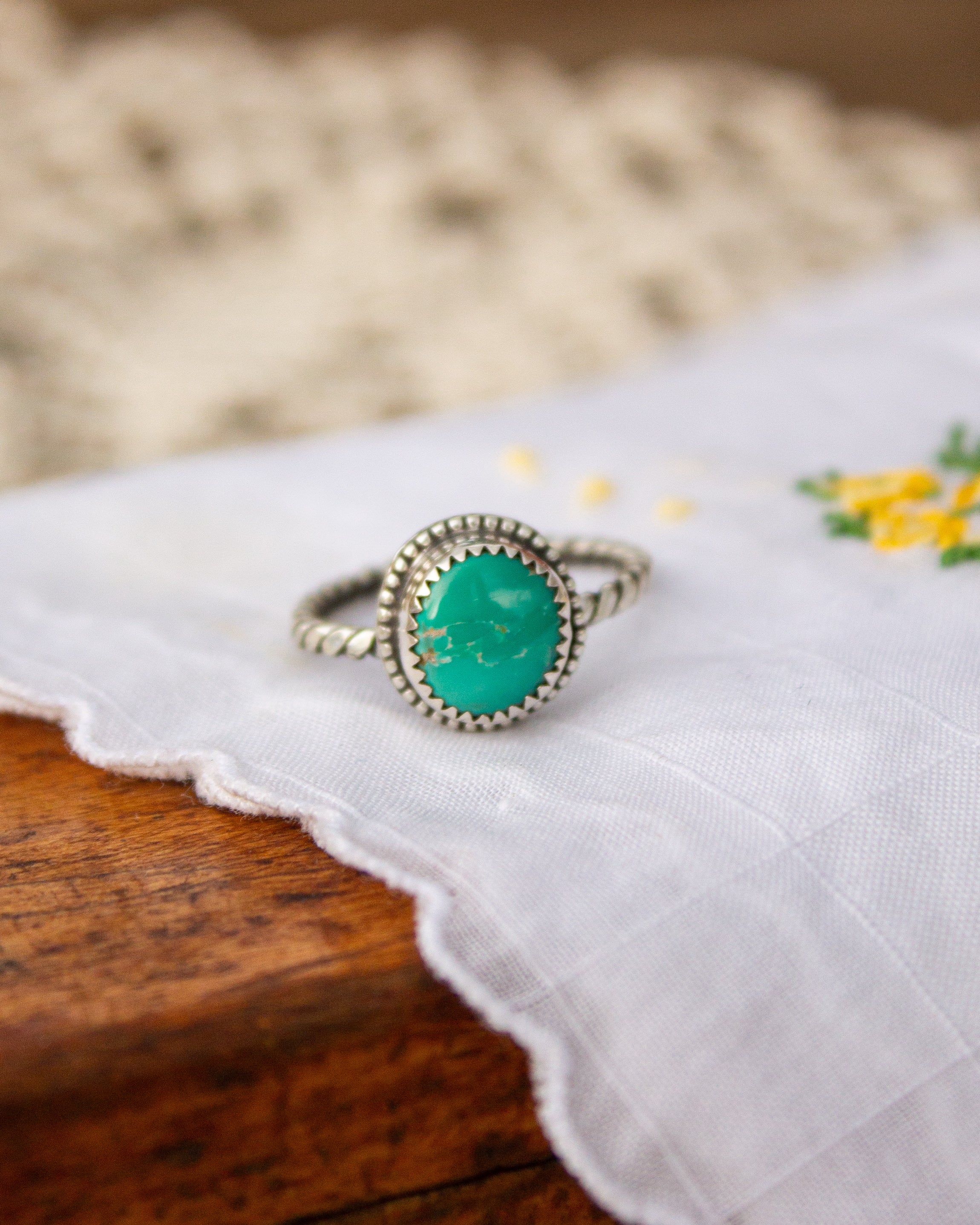 Fox turquoise ring - size 7